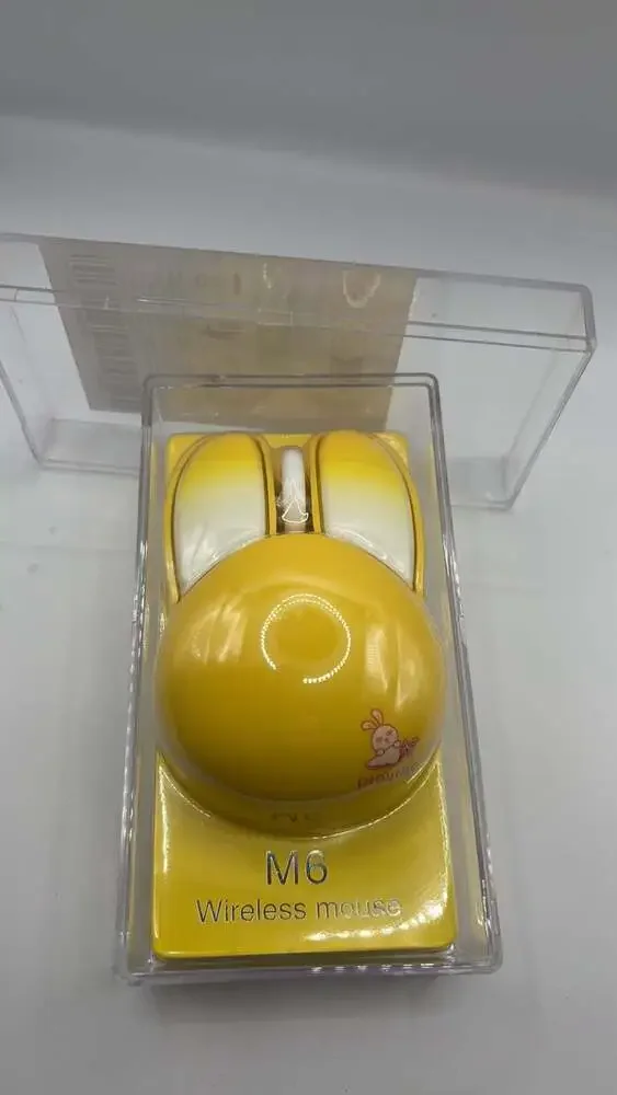 New Wireless Mouse Bluetooth Bunny Quiet USB Optical Cordless Yellow rabbit